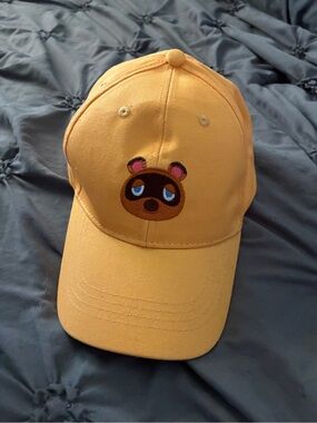 Nintendo Animal Crossing Tom Nook Yellow Snapback Baseball Cap Hat NWOT